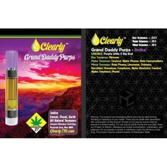 Clearly Grand Daddy Purple Cartridge 1g