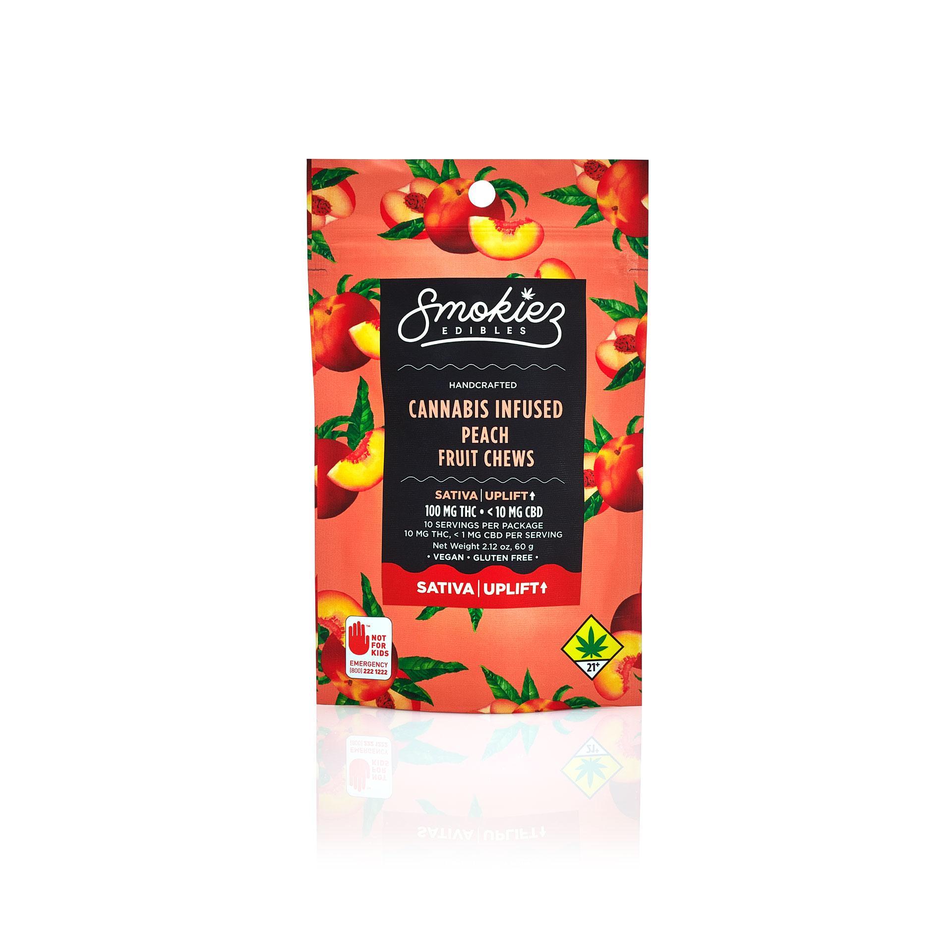 Peach Sativa 100mg THC Fruit Chews - Missouri