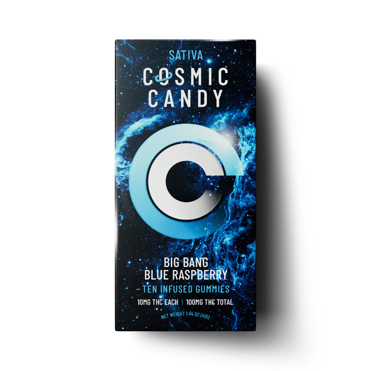 100mg Big Bang Blue Raspberry Soft Candies Sativa