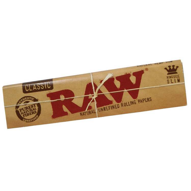 RAW King Size Slim Classic Rolling Papers 32ct