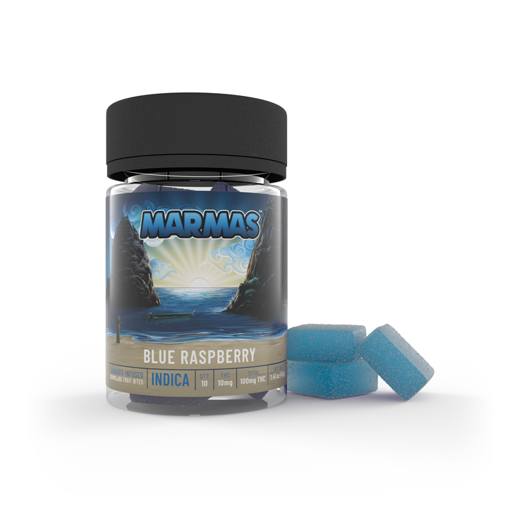 100mg Blue Raspberry Soft Candies Marmas Indica