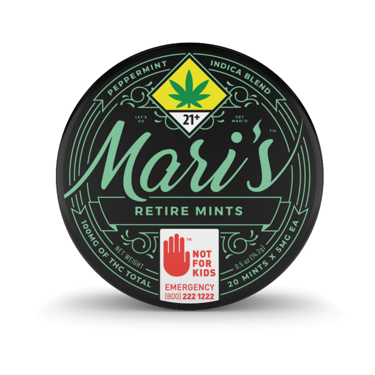 100mg Peppermint Retire Hard Candies