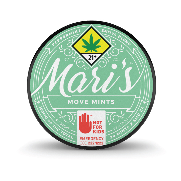 100mg Peppermint Move Hard Candies