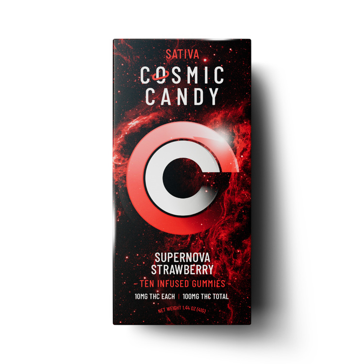 100mg Supernova Strawberry Soft Candies Sativa