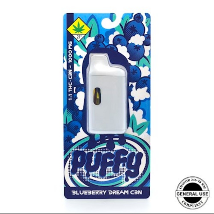 1g Blueberry Dream Cartridge Disposable 1:1 CBN