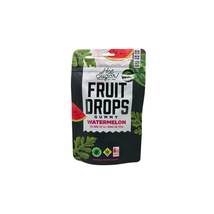 100mg THC : 100mg CBD Edible Watermelon Fruit Drops Phat Panda