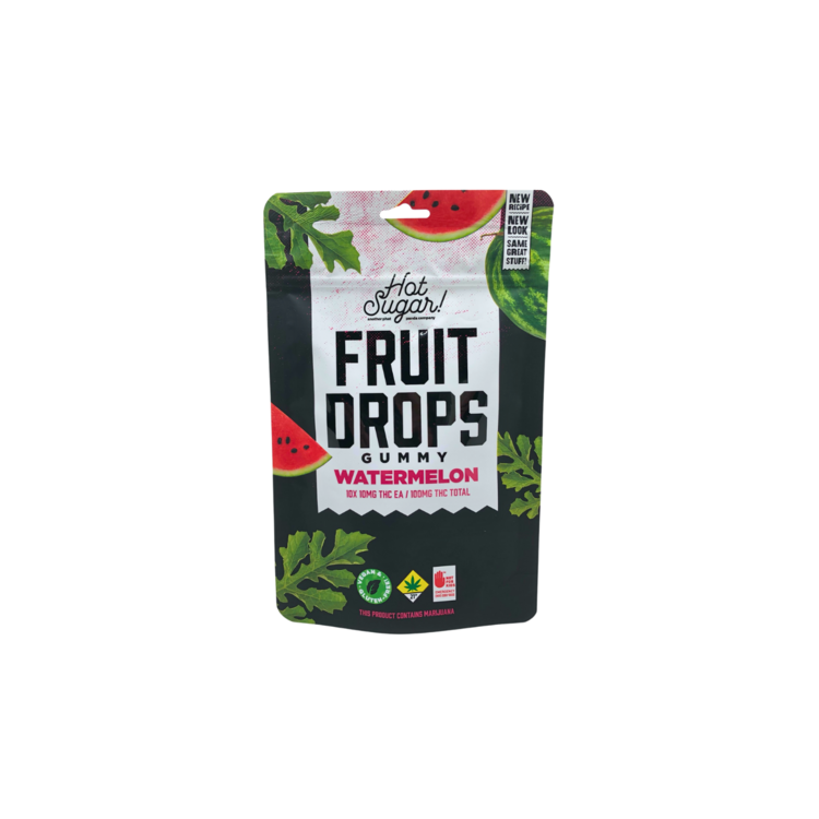100mg THC Edible Watermelon Fruit Drops Phat Panda