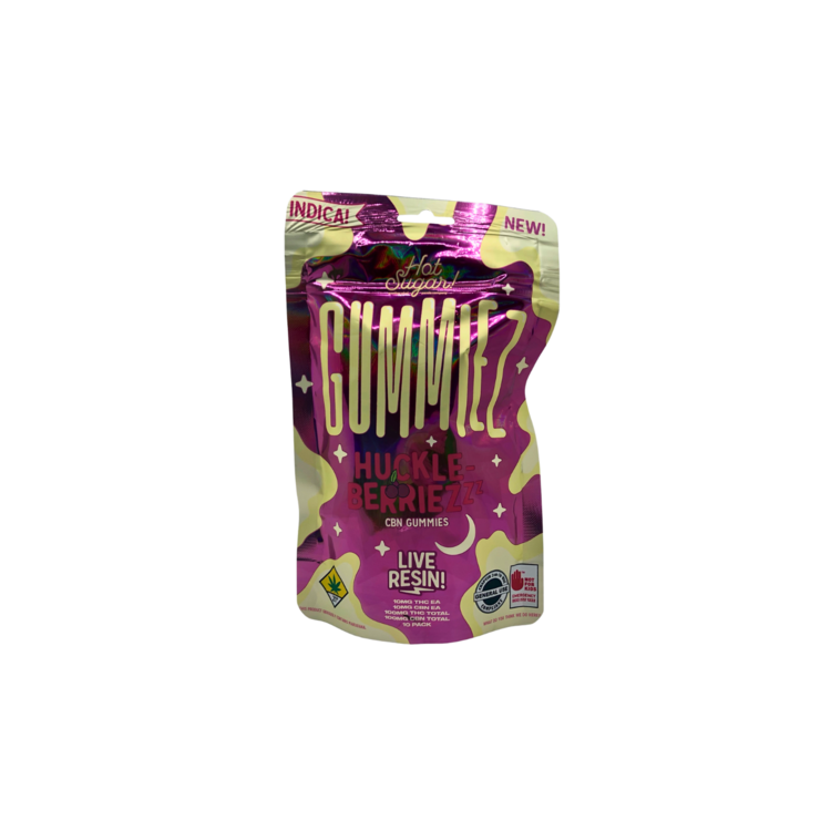 100mg THC : 100mg CBN Edible Huckleberry Gummies Phat Panda