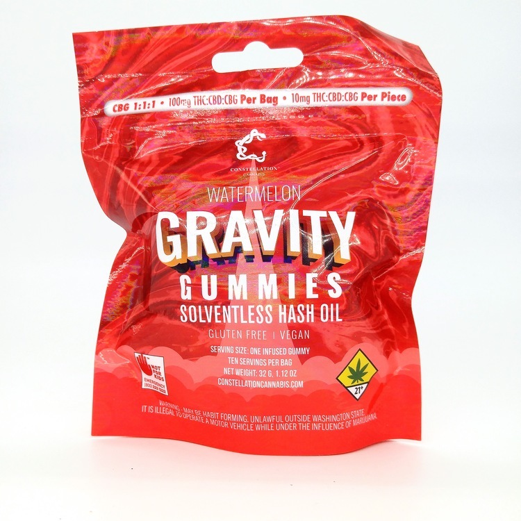 CONST Watermelon CBG 1:1:1 full spectrum rosin gummy 10 pack