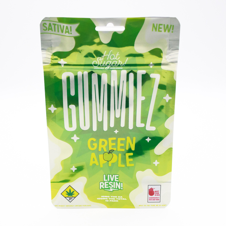 100mg Green Apple Soft Candies Hot Sugar Live Resin Sativa