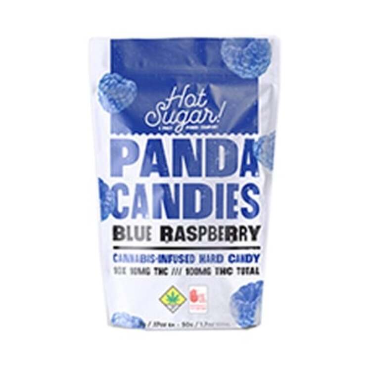 100mg Blue Raspberry Hard Candies Panda Candies
