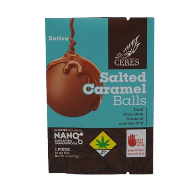 Chocoballs Dark Chocolate Sea Salt Caramel Sativa 10pk