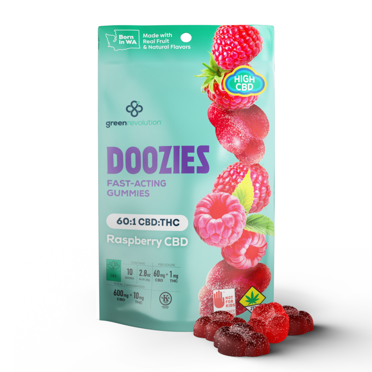 610mg Raspberry Soft Candies Doozies