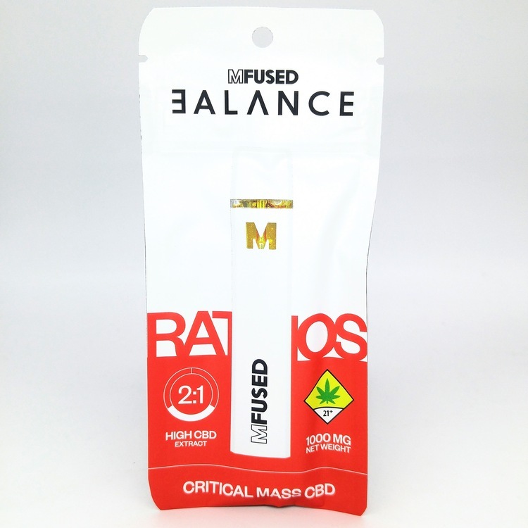 MFUSED Balance Critical Mass CBD 2:1 distillate disposable vape 1g