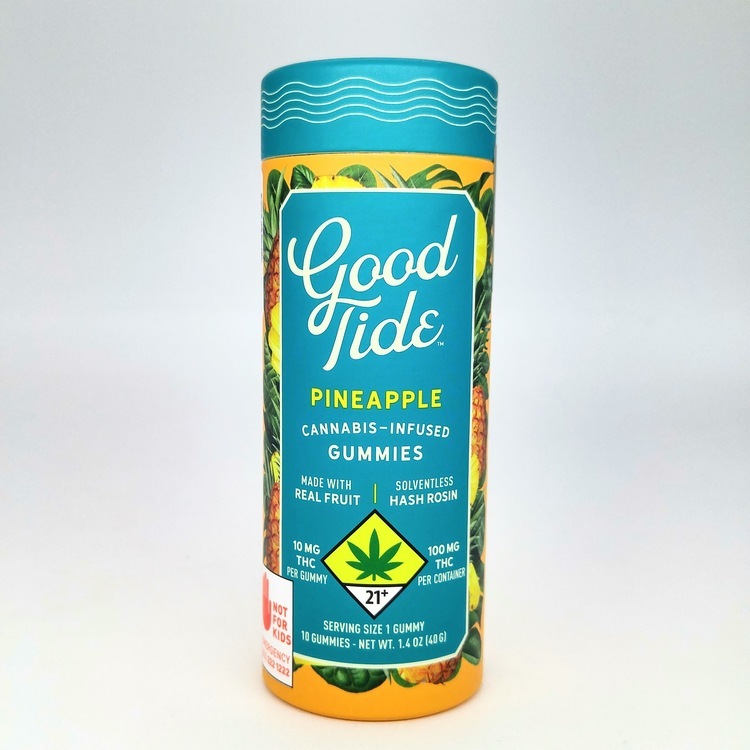 WYLD Good Tide Pineapple SATIVA rosin gummies 10 pack
