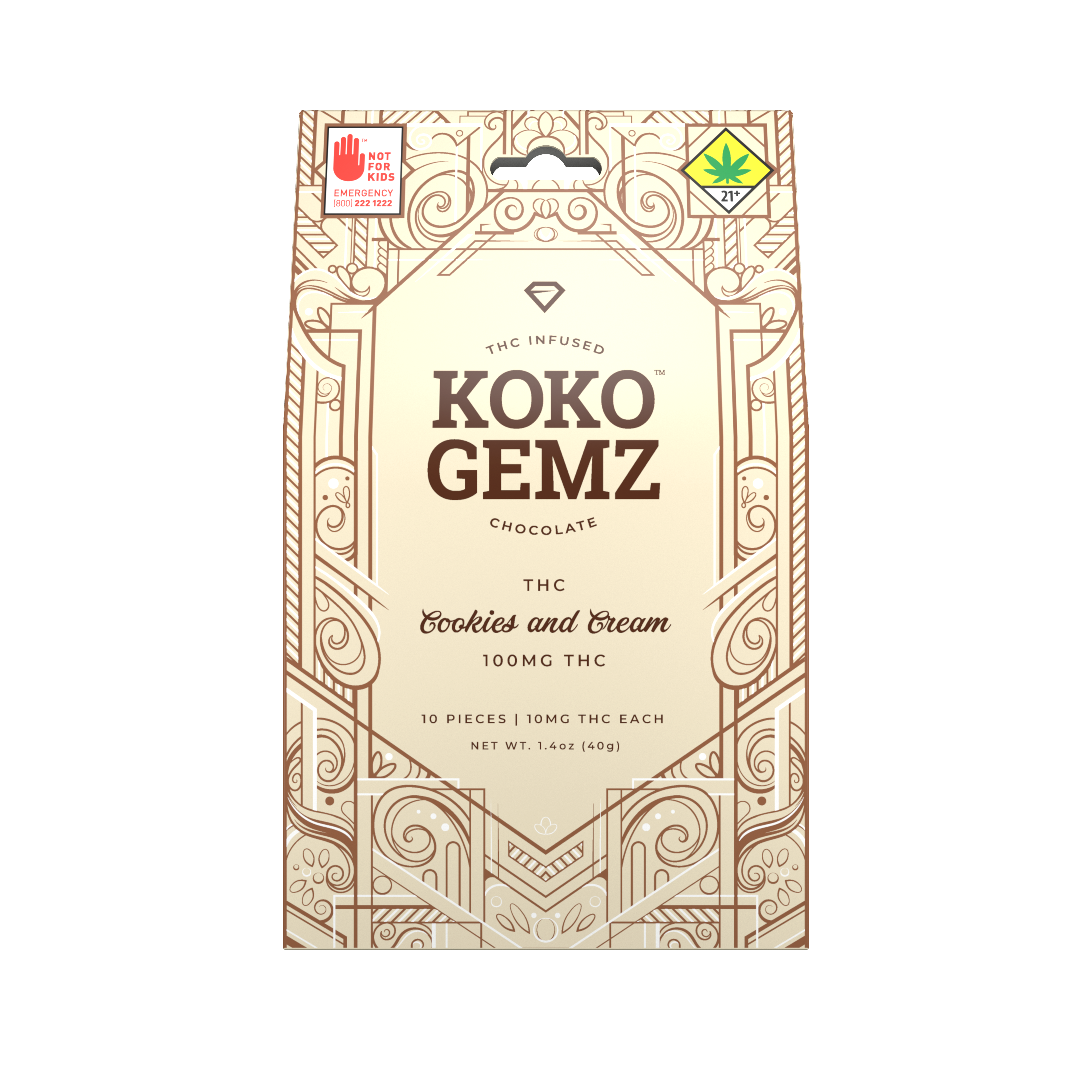 Cookies N' Cream 100mg - Koko Gemz | Central District