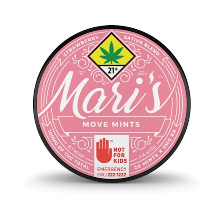 NWCS: MARI'S MINTS - STRAWBERRY MOVE - 20 PK (100MG THC)