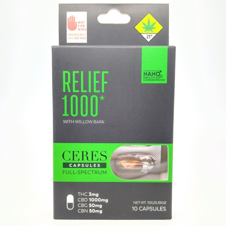 CERES Capsule: Relief Super CBD 1000mg CBD