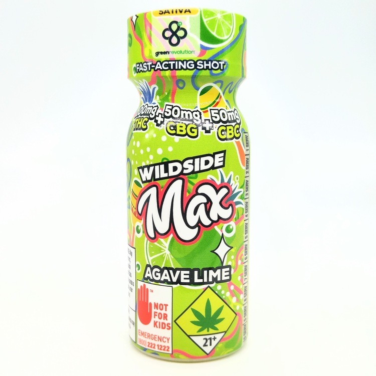 GREVO Agave Lime 2:1:1 THC:CBG:CBC Wildside beverage shot 200mg