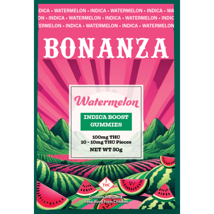 BONANZA WATERMELON GUMMIES INDICA 100MG