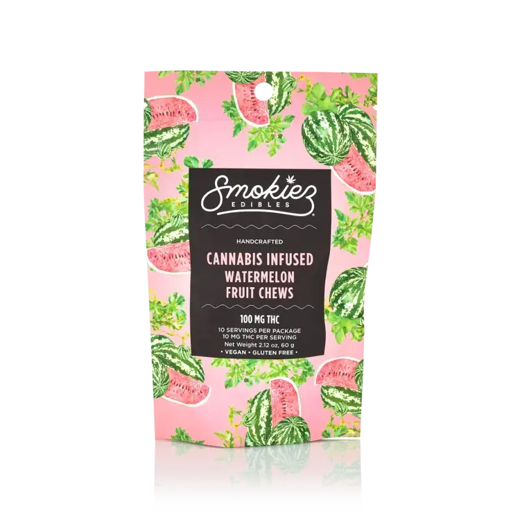 Smokiez 100mg 10 Pack Sour Watermelon Gummies