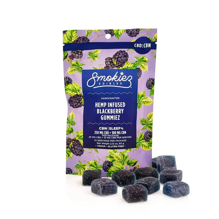 Smokiez 500mg HEMP 20 Pack CBD:CBN  Sour Blackberry
