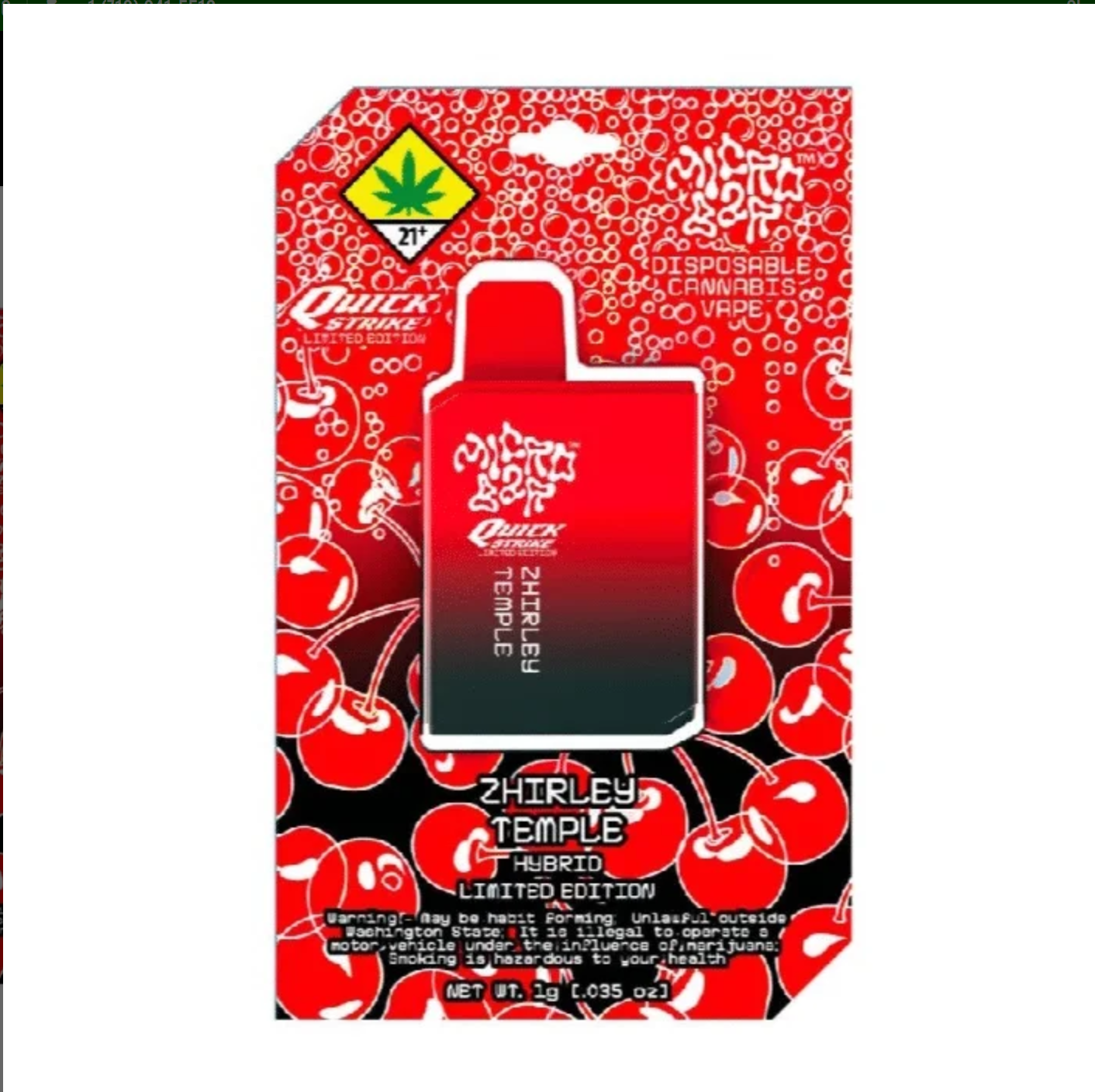 Micro Bar Disposable Cartridge Zhirley Temple | 1g