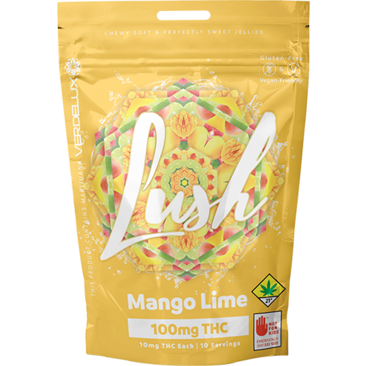 100mg Mango Lime Soft Candies Lush Indica