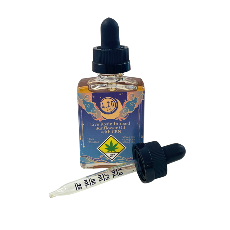 1500mg Night Topical 4.20 Bar Live Rosin Sunflower Oil CBN