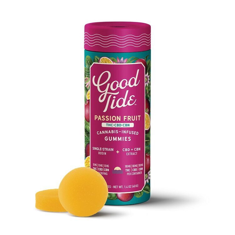 Good Tide 100mg Passion Fruit CBN 1:1:1 Gummies