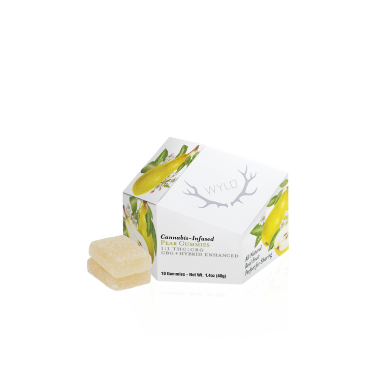100mg Pear THC:CBG Gummies