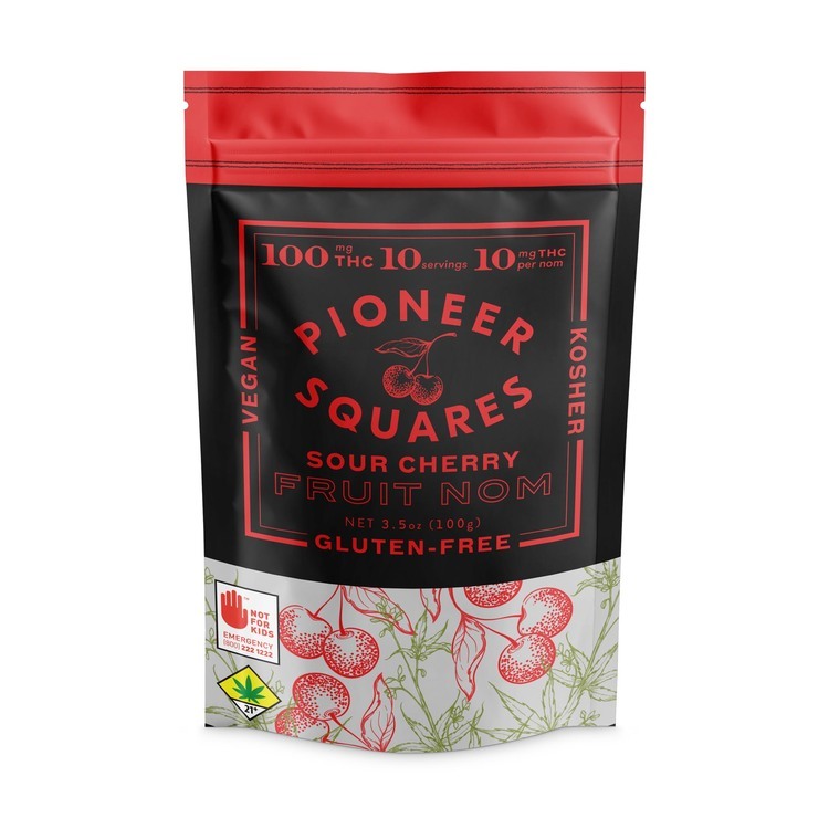 PIONEER SQUARES: SOUR CHERRY - 10PK (EDIBLE)