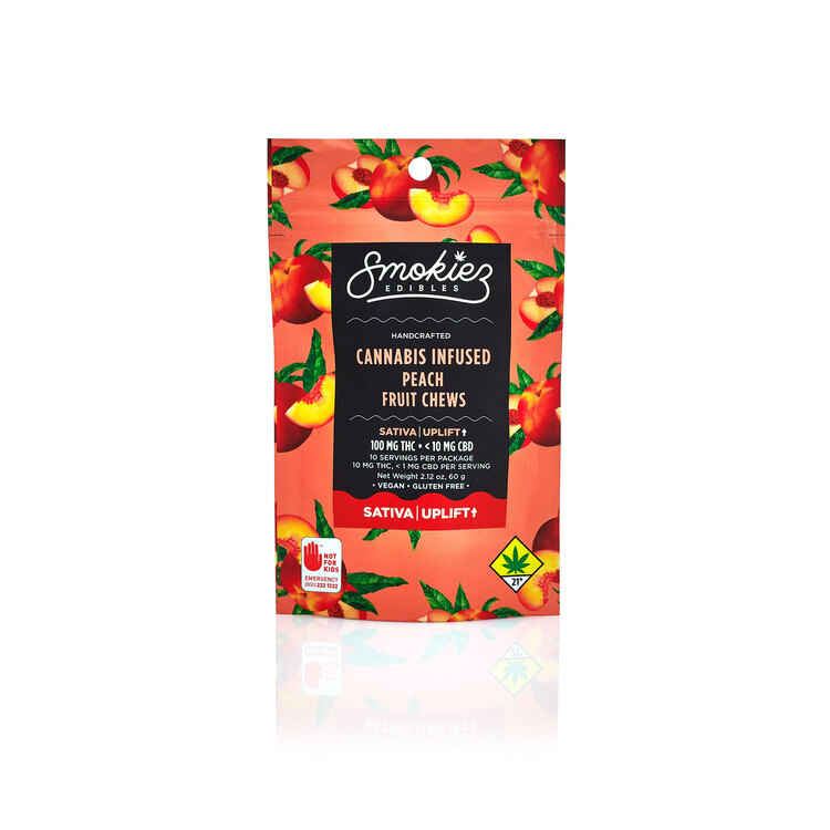 Sativa Peach Fruit Chews - 100mg