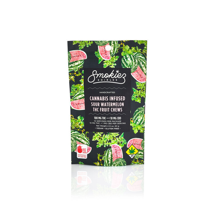 Hybrid Sour Watermelon Fruit Chews - 100mg