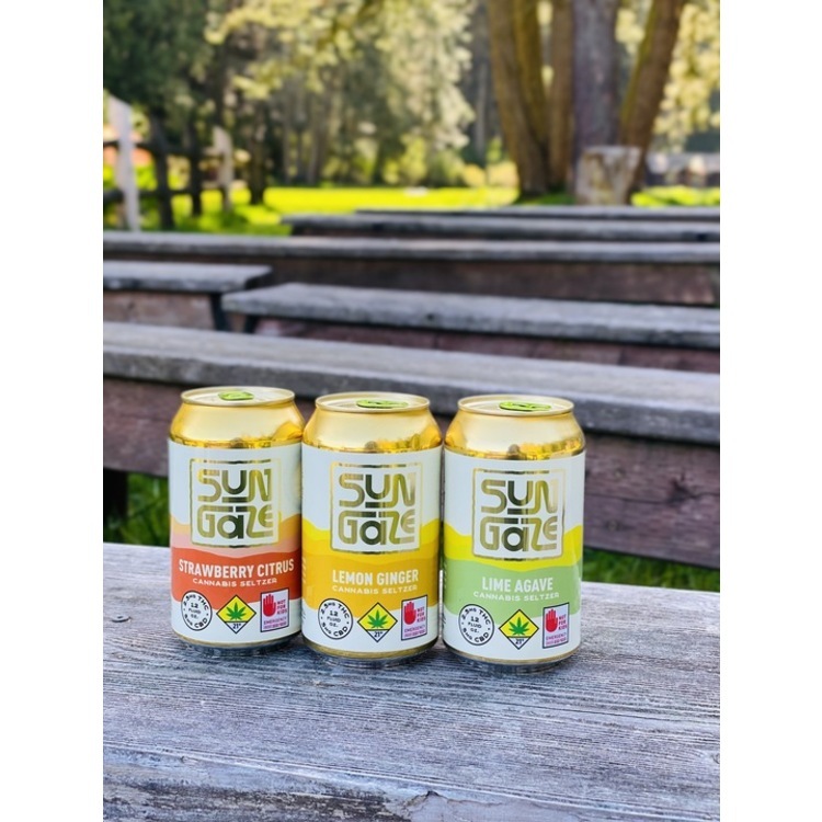 30mg Lemon Ginger Seltzer Beverage Sungaze 2:1 CBD