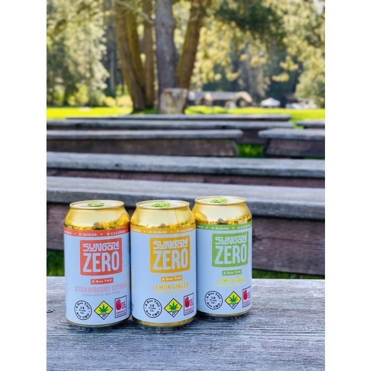 Lemon Ginger Seltzer Beverage Sungaze Zero 2:1 CBD