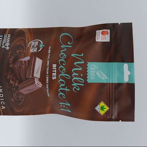 Ceres Edible Indica 1:1 Milk Chocolate Single 10THC 10 CBD
