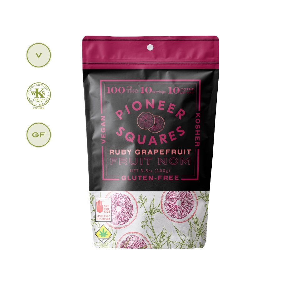 PSQ Ruby Grapefruit Fruit Nom 10pk 100mg - 3.5oz