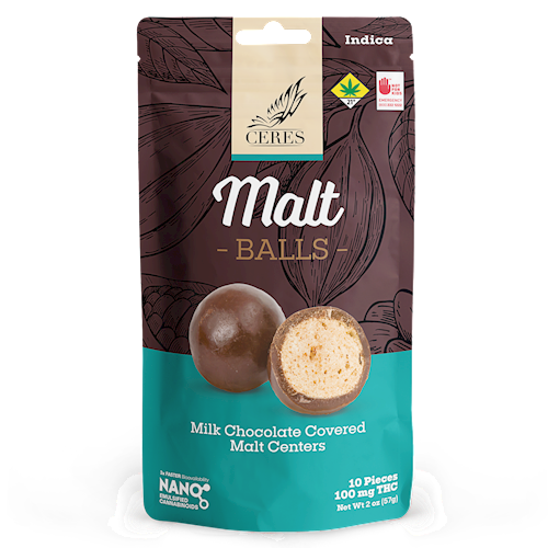 Chocolate Malt Balls Indica 100mg 10-pack