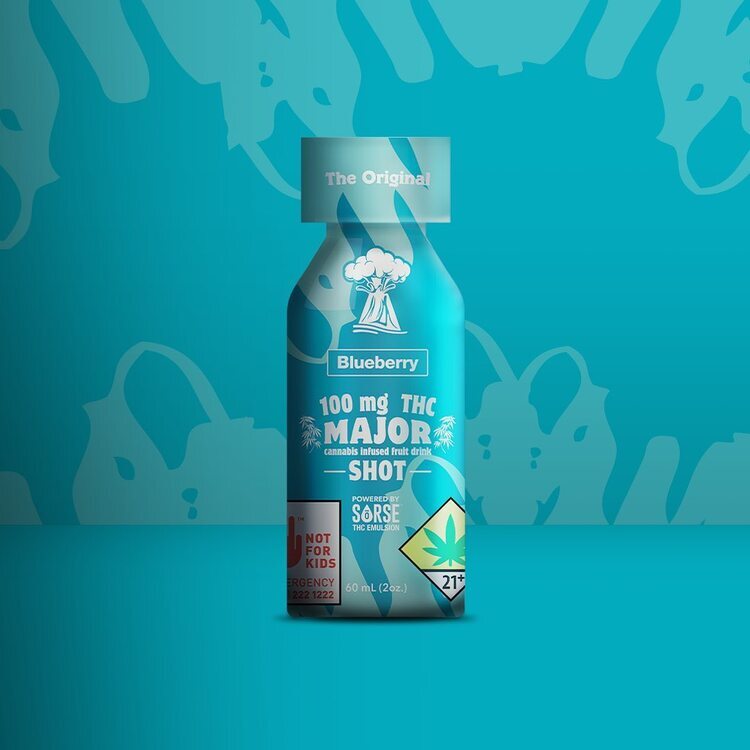 Major Blueberry Blast Shot 100mg 2oz Beverage