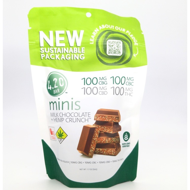 EVER Milk Choc Hemp Crunch 1:1:1:1 CBG:CBC:CBD:THC 420 mini 10 pack