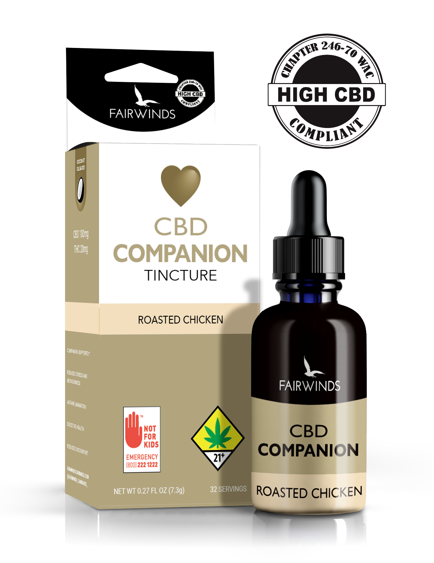 Fairwinds Tincture CBD Companion Chicken