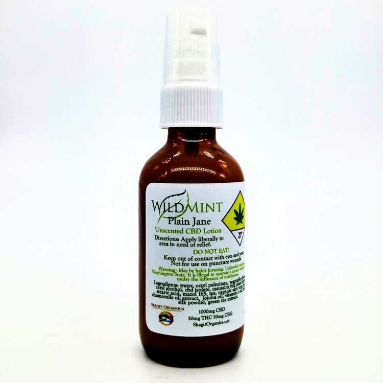 WMINT Plain Jane Unscented CBD Lotion 1000mg