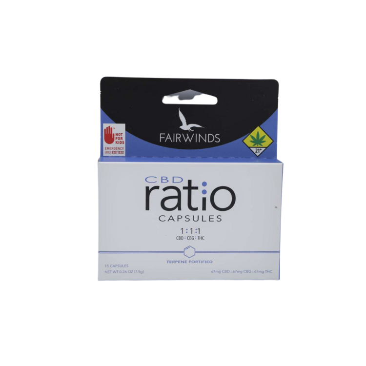 Fairwinds Solid Edible Capsules CBG Ratio 1:1:1@200mg