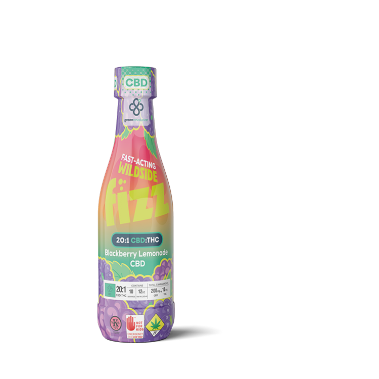 Green Revolution Liquid Edible Wild Side Nano Fizz Blackberry Lemonade CBD 20:1 @210mg