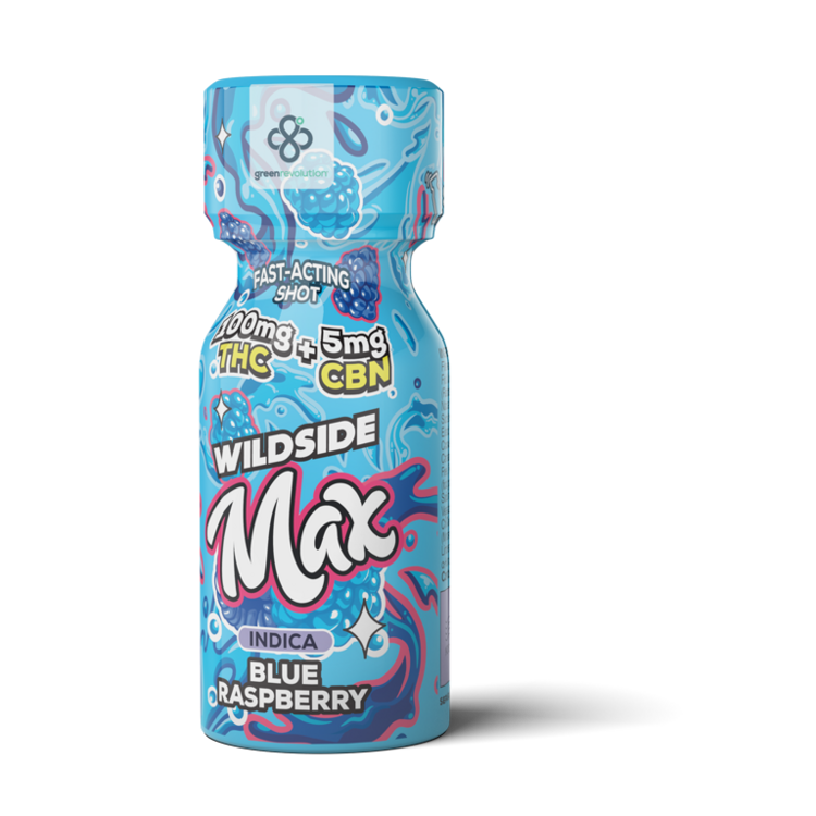 Green Revolution Liquid Edible WildSide Max Shot Blue Raspberry@100mg