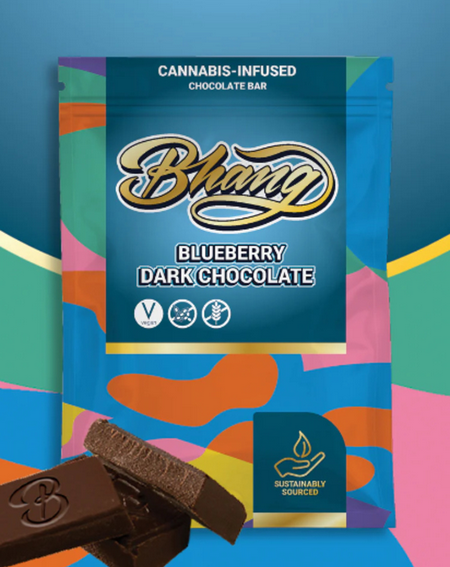 BHANG BLUEBERRY DARK CHOCOLATE BAR INDICA 100MG