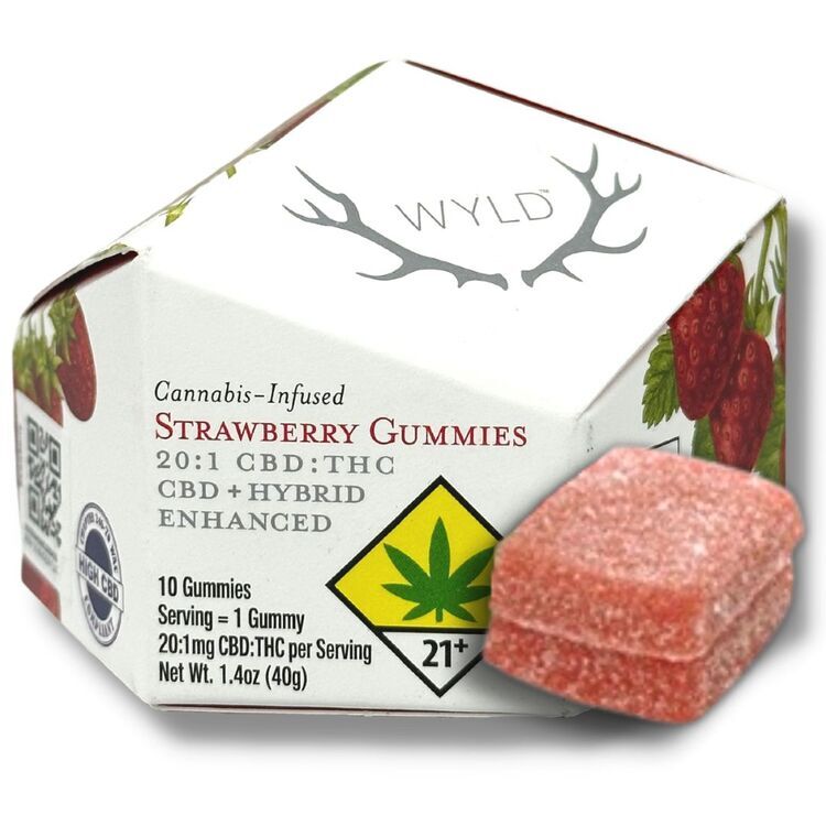 Strawberry 20:1 CBD + Hybrid Enhanced Gummies - 10 Pack
