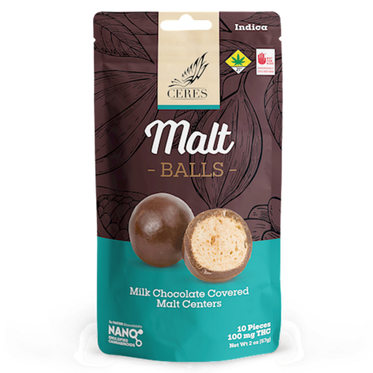 Chocoballs Milk Chocolate Malt Balls Indica 100mg