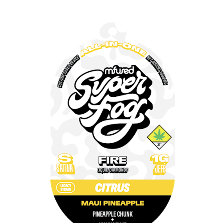 MFUSED SUPER FOG: FIRE - MAUI PINEAPPLE - 1 GRAM (DISPOSABLE PEN)
